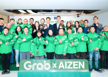 Grab Việt Nam và AIZEN Việt Nam hợp tác mang đến giải pháp thuê xe máy điện cho đối tác tài xế Grab. Ảnh: Grab Việt Nam.