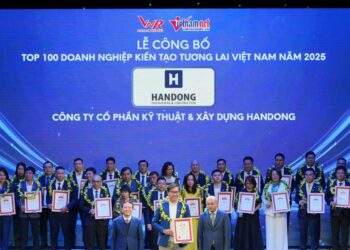 Handong E&C được vinh danh Top 100 Doanh nghiệp kiến tạo tương lai Việt Nam 2025