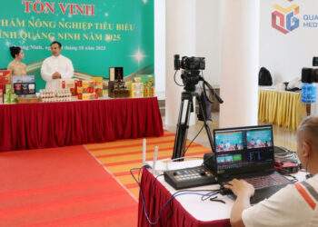 Phiên livestream quảng bá các sản phẩm nông sản của tỉnh trong Hội nghị tôn vinh sản phẩm nông nghiệp tiêu biểu tỉnh Quảng Ninh tháng 10/2025.