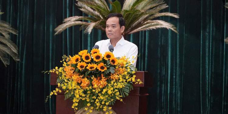 Bí thư Thành ủy TP. Hồ Chí Minh Trần Lưu Quang chủ trì Hội nghị - Ảnh: Cổng thông tin điện tử TP. Hồ Chí Minh.