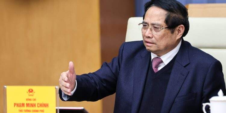 Thủ tướng Phạm Minh Chính phát biểu chỉ đạo. Ảnh: VGP