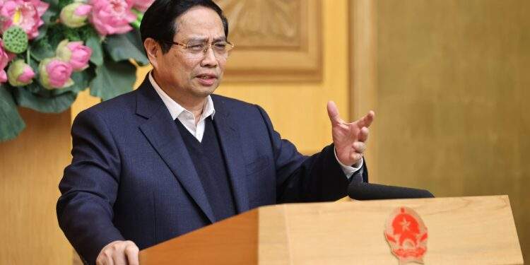 Thủ tướng Phạm Minh Chính phát biểu tại Hội nghị. Ảnh: VGP.