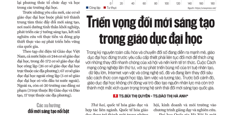 Triển vọng đổi mới sáng tạo trong giáo dục đại học - Ảnh 1