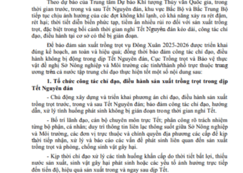Công văn của Cục Trồng trọt.