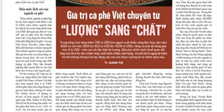 Giá trị cà phê Việt chuyển từ “lượng” sang “chất”  - Ảnh 1
