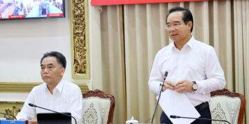 Chủ tịch UBND TP. Hồ Chí Minh Nguyễn Văn Được chủ trì hội nghị - Ảnh: Cổng thông tin điện tử TP. Hồ Chí Minh.