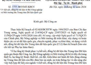Công văn của Bộ Nông nghiệp và Môi trường.