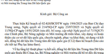 Công văn của Bộ Nông nghiệp và Môi trường.