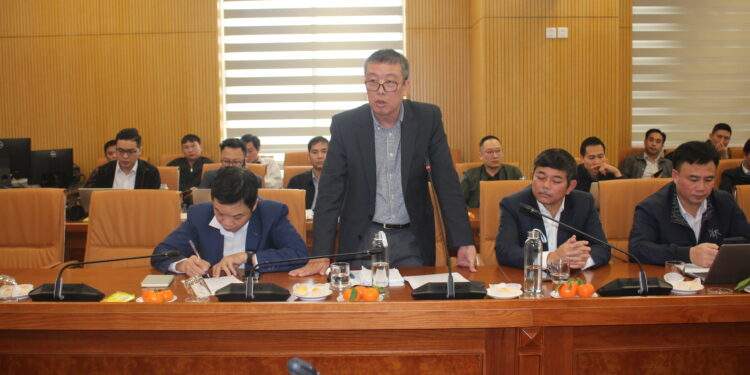 Ông Lê Bá Anh phát biểu tại họp báo sáng 5/2/2026. Ảnh: Chu Khôi.