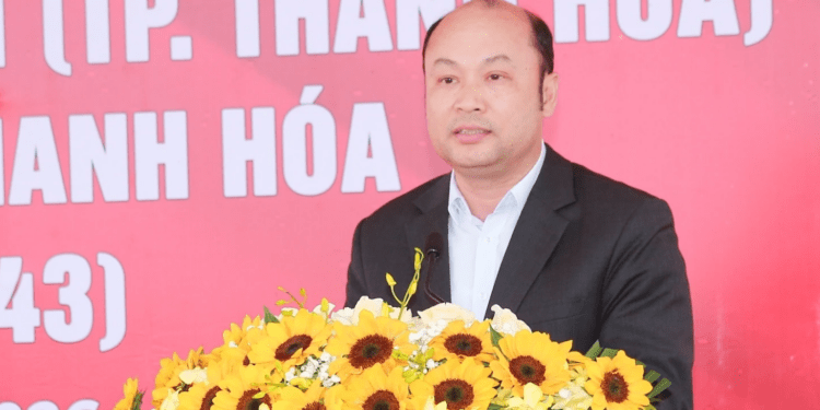 Phó Chủ tịch UBND tỉnh Thanh Hoá Cao Văn Cường phát biểu tại buổi lễ. Ảnh: Lê Hợi