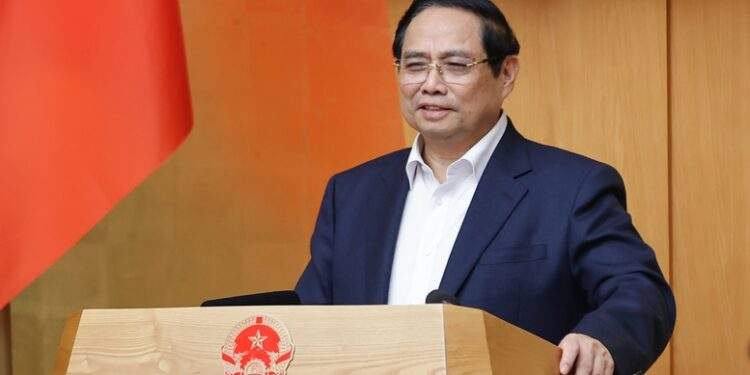 Thủ tướng Phạm Minh Chính phát biểu khai mạc phiên họp Chính phủ thường kỳ tháng 1/2026 - Ảnh: VGP