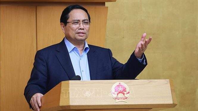 Thủ tướng Phạm Minh Chính chủ trì họp Thường trực Chính phủ đánh giá toàn diện công tác phục vụ Tết Nguyên đán Bính Ngọ 2026 và triển khai các nhiệm vụ trọng tâm sau Tết. Ảnh: TTXVN