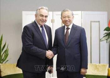 Tổng Bí thư Tô Lâm đã tiếp ông Kurt M. Campbell, cựu Thứ trưởng Ngoại giao Hoa Kỳ. Ảnh: TTXVN.
