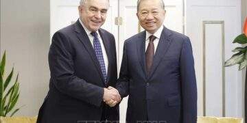 Tổng Bí thư Tô Lâm đã tiếp ông Kurt M. Campbell, cựu Thứ trưởng Ngoại giao Hoa Kỳ. Ảnh: TTXVN.