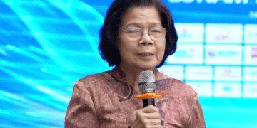 Bà Vũ Kim Hạnh, Chủ tịch Hiệp hội Doanh nghiệp hàng Việt Nam chất lượng cao.