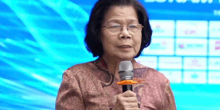 Bà Vũ Kim Hạnh, Chủ tịch Hiệp hội Doanh nghiệp hàng Việt Nam chất lượng cao.