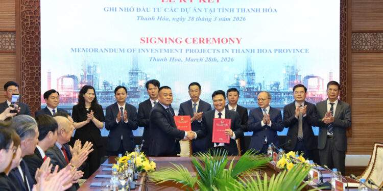 Lễ ký kết ghi nhớ đầu tư Dự án Khu công nghiệp Miza Nghi Sơn tại Thanh Hóa. Ảnh: Khu công nghiệp số 5 Nghi Sơn.