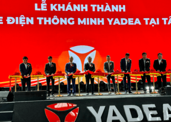 Lễ khánh thành Nhà máy sản xuất xe máy điện thông minh YADEA tại Khu công nghiệp Tân Hưng, tỉnh Bắc Ninh ngày 1/3.