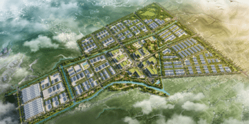 Ảnh phối cảnh Khu công nghiệp Vàm Cống.