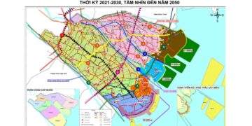 Sơ đồ tổng thể điều chỉnh quy hoạch tỉnh Vĩnh Long. Ảnh: Hoàng Lộc