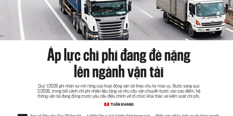 Áp lực chi phí đang đè nặng lên ngành vận tải - Ảnh 1