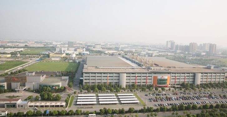 Nhà máy của SK hynix tại Vô Tích, tỉnh Giang Tô, Trung Quốc. Ảnh: SK Hynix