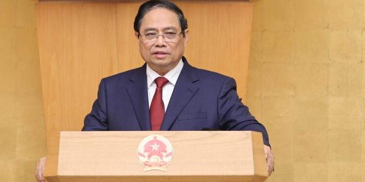 Thủ tướng Phạm Minh Chính phát biểu tại phiên họp.