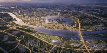 Phối cảnh Dự án đầu tư xây dựng Trục Đại lộ cảnh quan sông Hồng trên địa bàn TP. Hà Nội