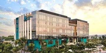 Bệnh viện Mặt Trời Phú Quốc có quy mô khoảng 10.000 m2, tọa lạc tại trung tâm phường An Thới