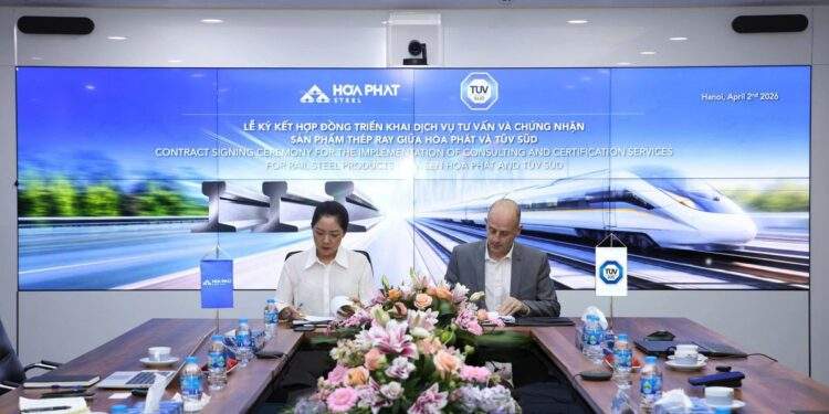 TÜV SÜD Rail GmbH (Đức) sẽ kiểm định chất lượng ray đường sắt của Hòa Phát