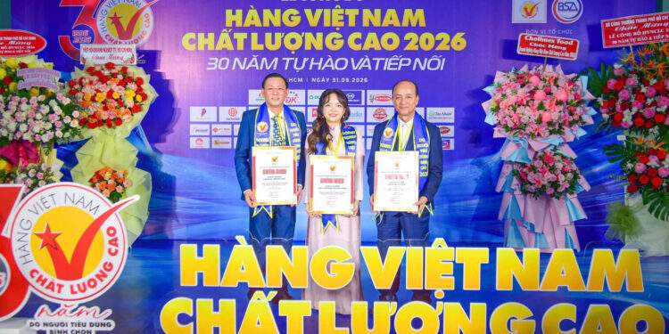 Các sản phẩm của các đơn vị thành viên thuộc Tập đoàn Tân Á Đại Thành như gạch Tuynel, xi măng Hà Tiên Kiên Lương và xi măng Hà Tiên Kiên Giang cũng được vinh danh Hàng Việt Nam chất lượng cao 2026. Ảnh: Tân Á Đại Thành.