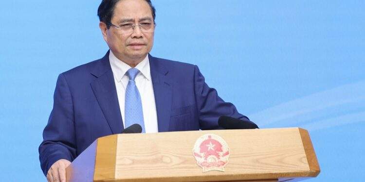 Thủ tướng Phạm Minh Chính phát biểu tại phiên họp. Ảnh: VGP.