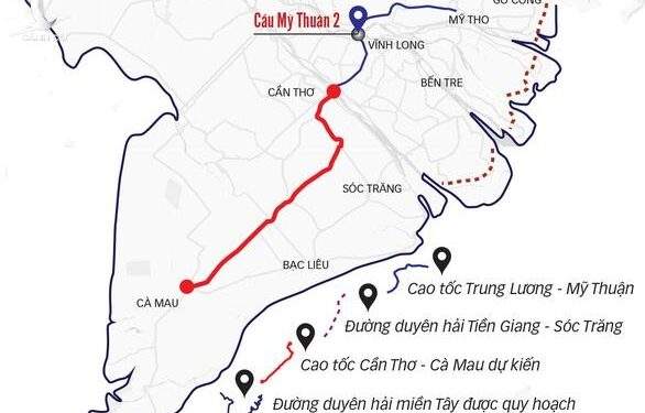 Tuyến hành lang ven biển kết nối TP.Hồ Chí Minh với các tỉnh ĐBSCL, rút ngắn lộ trình và thời gian di chuyển