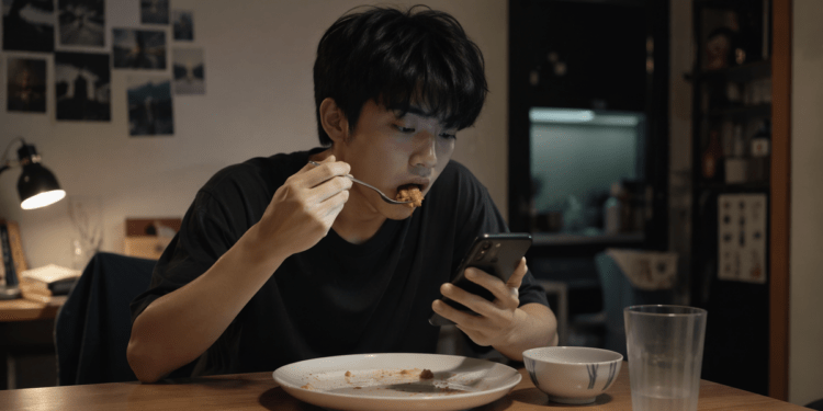 Vì sao nhiều người trẻ phải vừa ăn vừa lướt điện thoại mới thấy ngon?