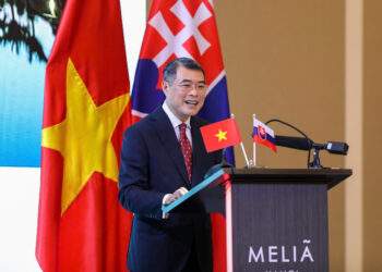 Thủ tướng Chính phủ Lê Minh Hưng nhấn mạnh quan hệ Việt Nam - Slovakia không ngừng được củng cố, phát triển trong thời gian qua. (Ảnh: Việt Dũng)