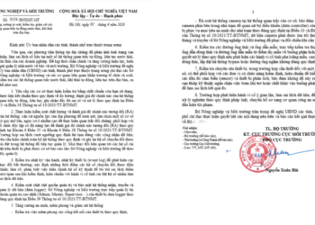 Công văn của Bộ Nông nghiệp và Môi trường.