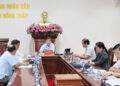 Phó Chủ tịch Ủy ban nhân dân tỉnh Nguyễn Phước Thiện chủ trì buổi làm việc - Nguồn: Cổng thông tin điện tử Đồng Tháp