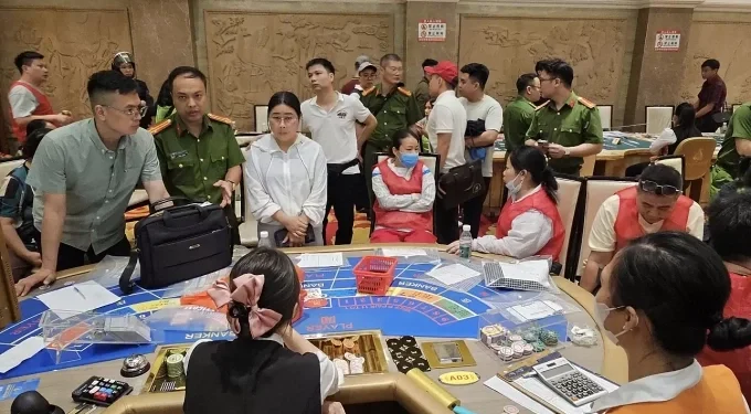Police bust illicit casino on China border, seize $11M in chips